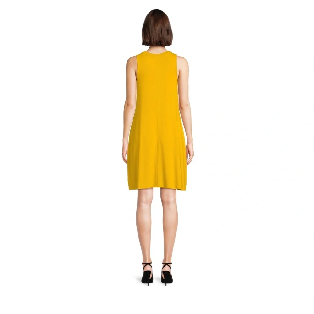 Time and Tru Women’s Sleeveless Autumn Gold Knit Swing Dress XL NEW